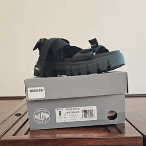 Palladium Black Sandals with Chunky Sole